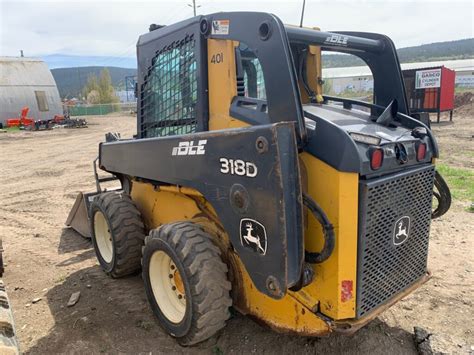 used john deere 318d skid steer